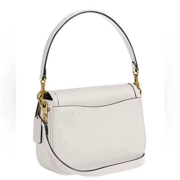 Coach Small Pebbled Leather Shoulder Bag with Gold Hardware - Picture 2 of 16